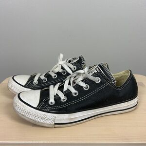 CONVERSE Leather Chuck Taylor Sneakers Black Size‎ 6 Lace Up